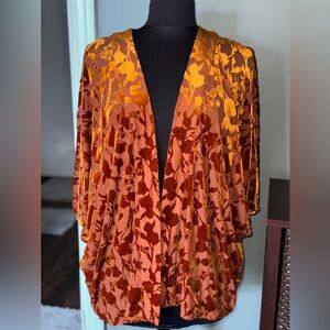 A New Day Orange Floral Kimono